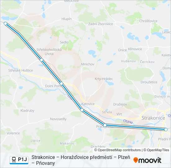 P1J Train Line Map