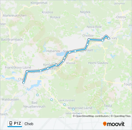 P1Z Train Line Map