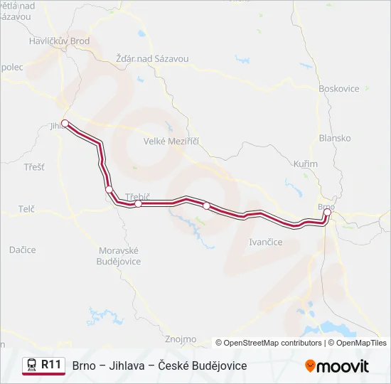 R11 Train Line Map