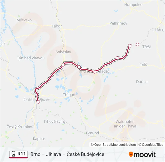 R11 Train Line Map