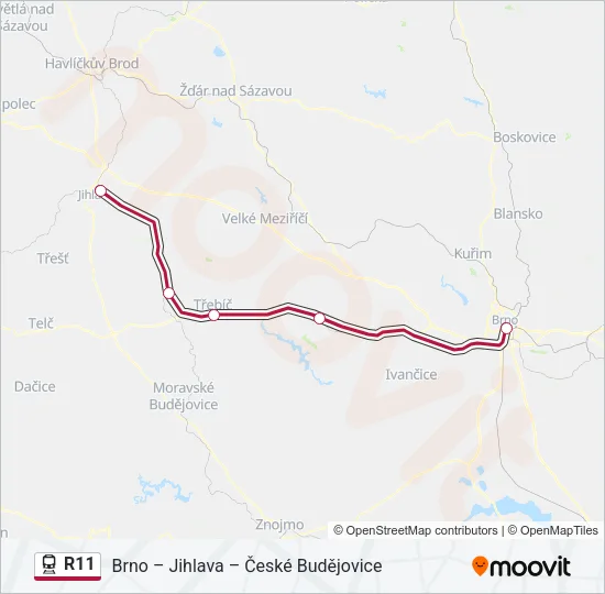 R11 Train Line Map
