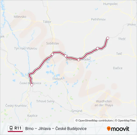 R11 Train Line Map
