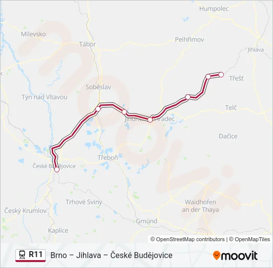R11 Train Line Map