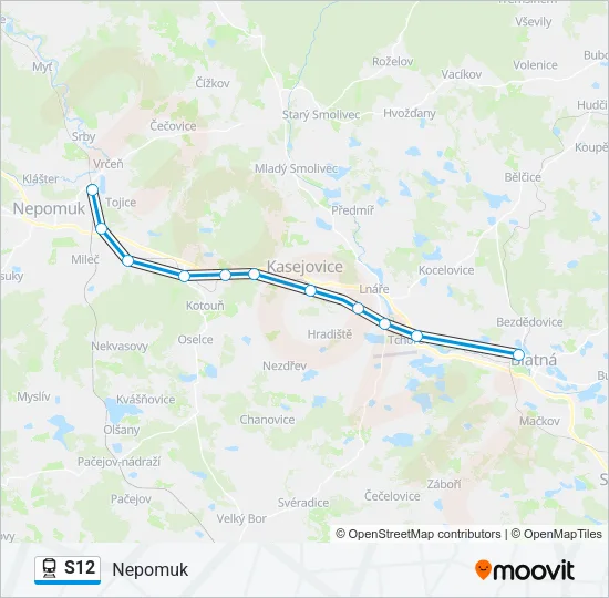 S12 Train Line Map