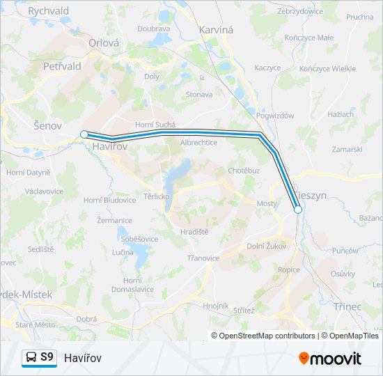 s9 Route: Schedules, Stops & Maps - Havířov (Updated)