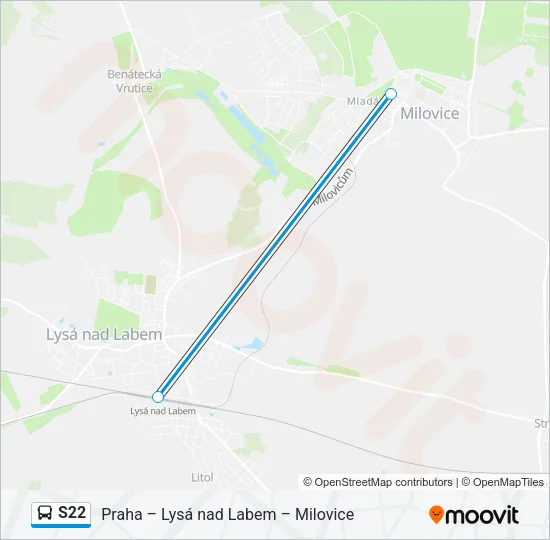 S22 Bus Line Map