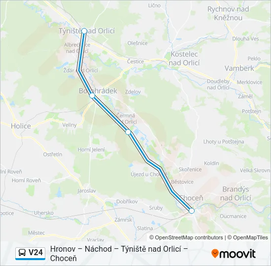 V24 Bus Line Map