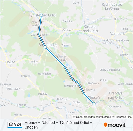 V24 Bus Line Map