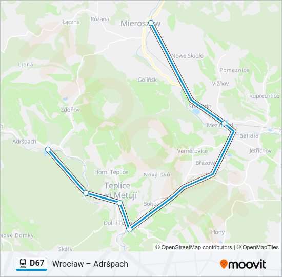 D67 Train Line Map