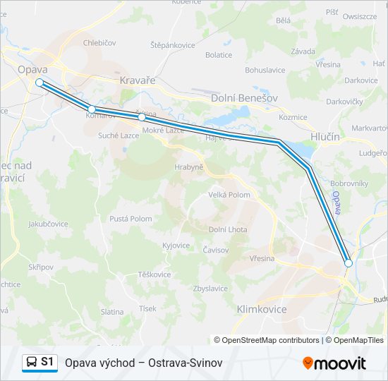 S1 Bus Line Map