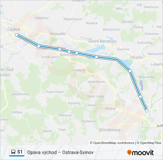 S1 Bus Line Map