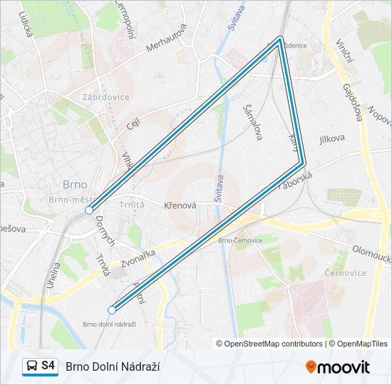 S4 Bus Line Map
