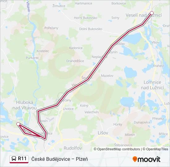 R11 Bus Line Map
