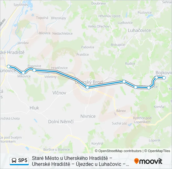 SP5 Bus Line Map
