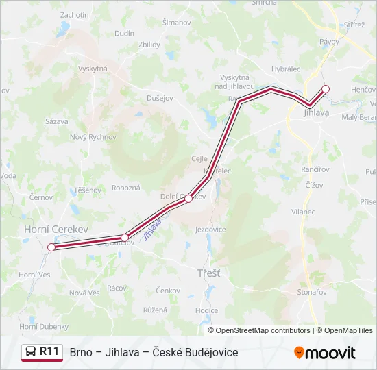 R11 Bus Line Map
