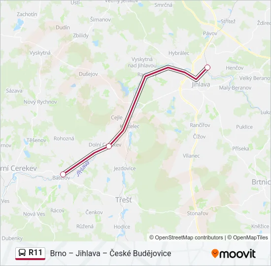 R11 Bus Line Map