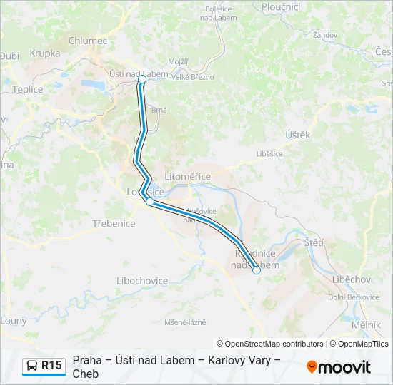 R15 Bus Line Map
