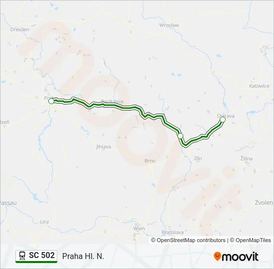 SC 502 Train Line Map