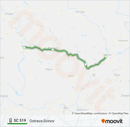 SC 519 Train Line Map