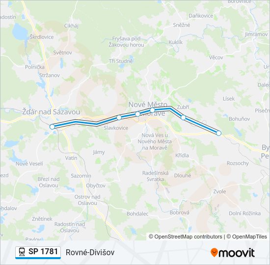 Поезд SP 1781: карта маршрута