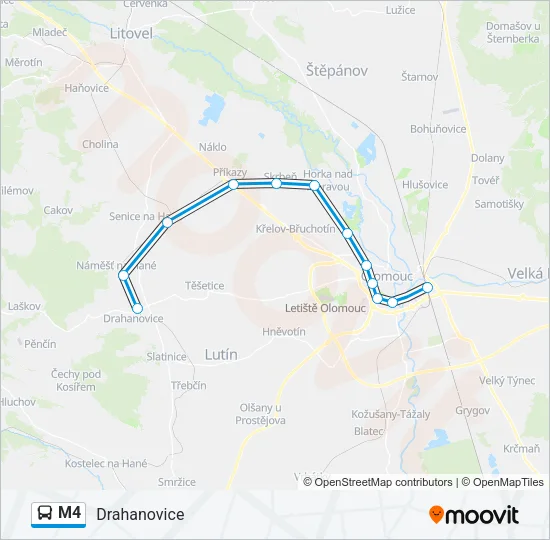 M4 Bus Line Map
