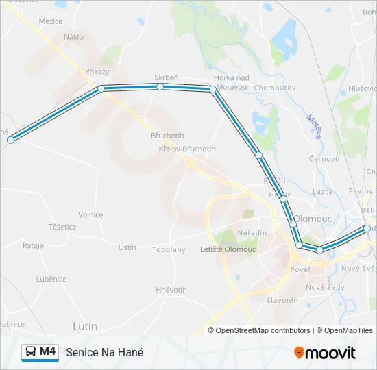 M4 Bus Line Map