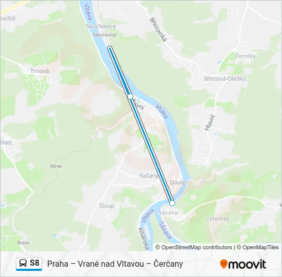 S8 Bus Line Map