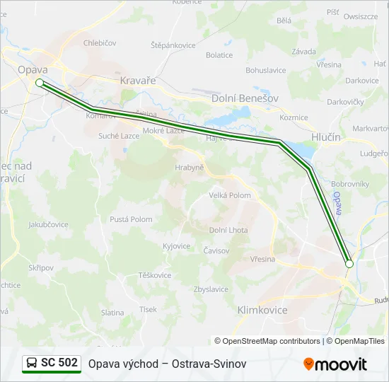 SC 502 Bus Line Map