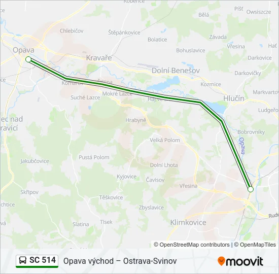 SC 514 Bus Line Map