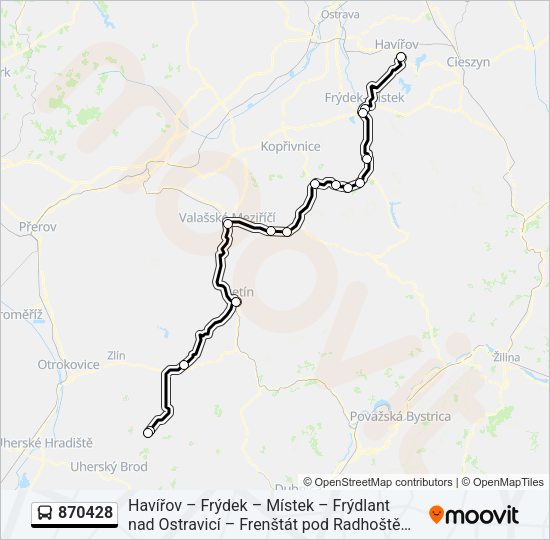 Автобус 870428: карта маршрута