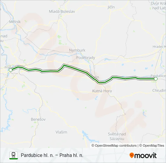 Поезд NJ 100456: карта маршрута