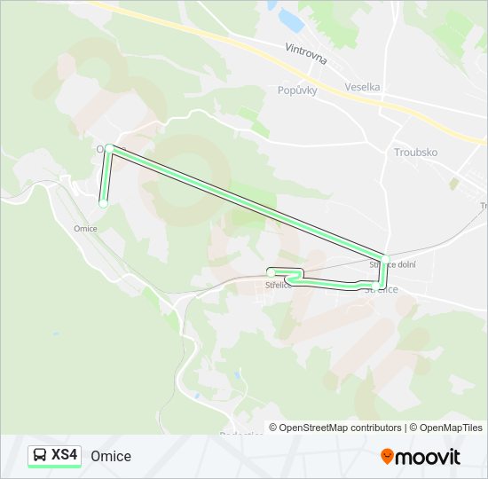 XS4 Bus Line Map