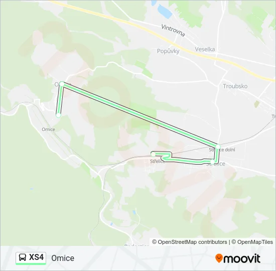 XS4 Bus Line Map