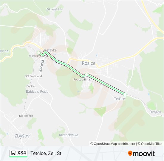 XS4 Bus Line Map