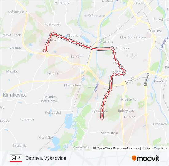 7 Bus Line Map