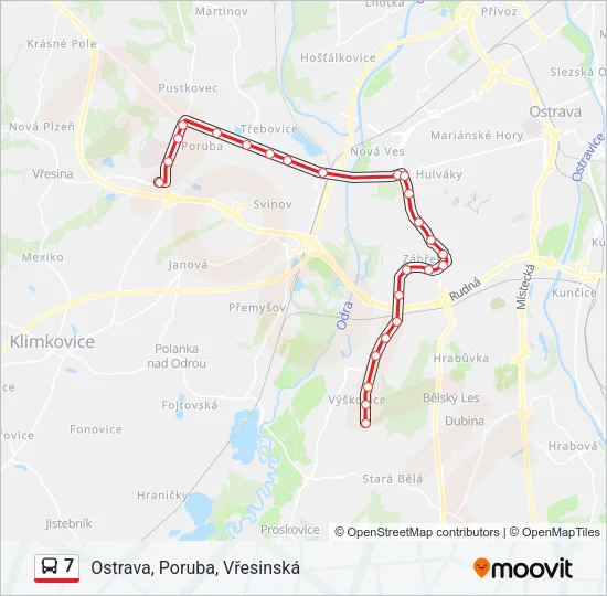 7 Bus Line Map