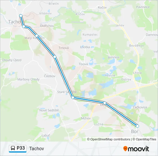 P33 Bus Line Map