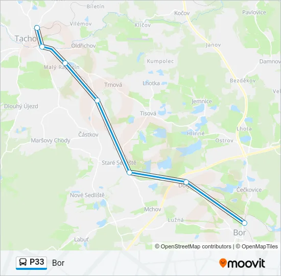 P33 Bus Line Map