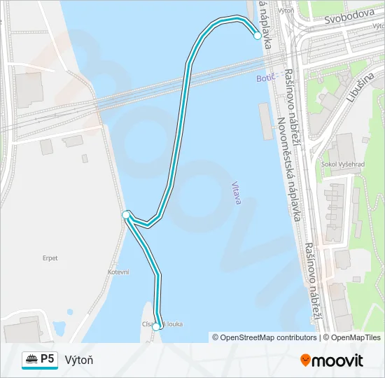 P5 Ferry Line Map