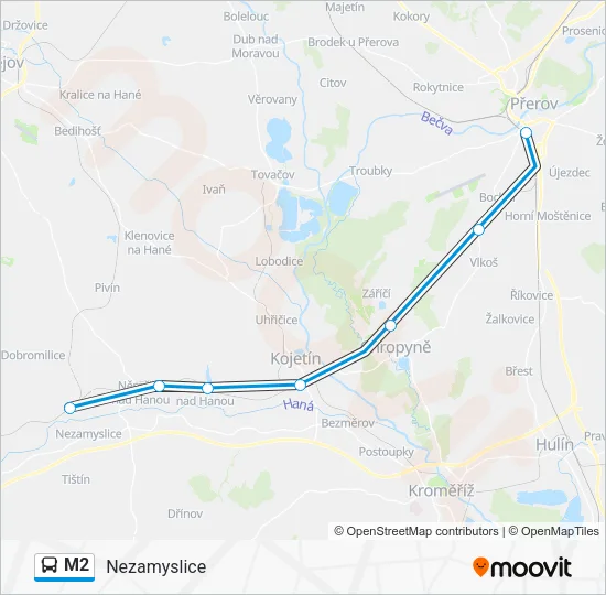 M2 Bus Line Map