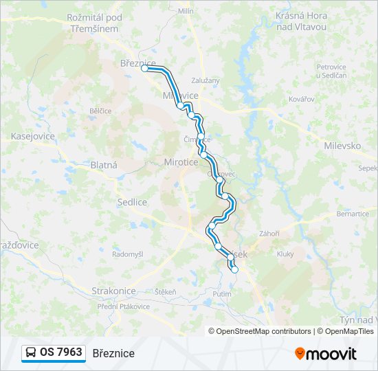 Автобус OS 7963: карта маршрута