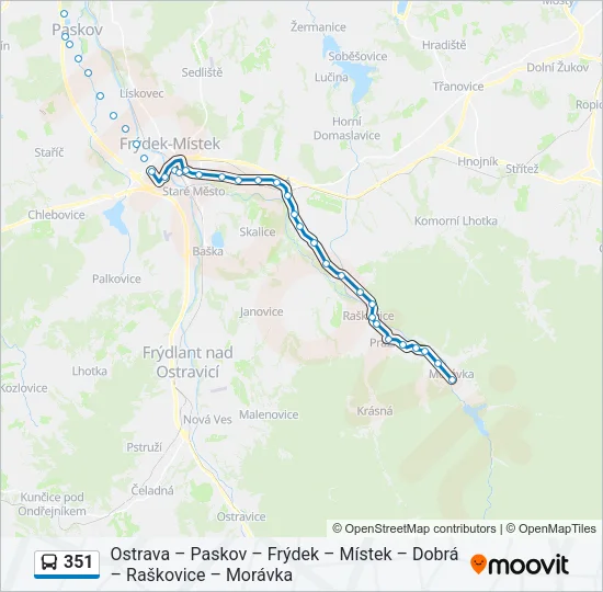351 Bus Line Map