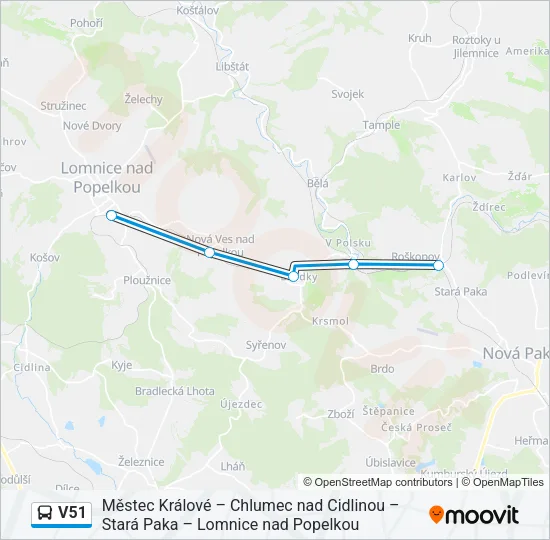 V51 Bus Line Map
