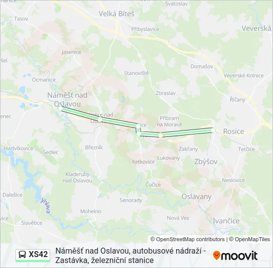 XS42 Bus Line Map