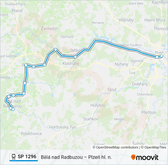 SP 1296 Train Line Map