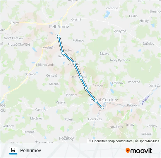 OS 18443 Bus Line Map