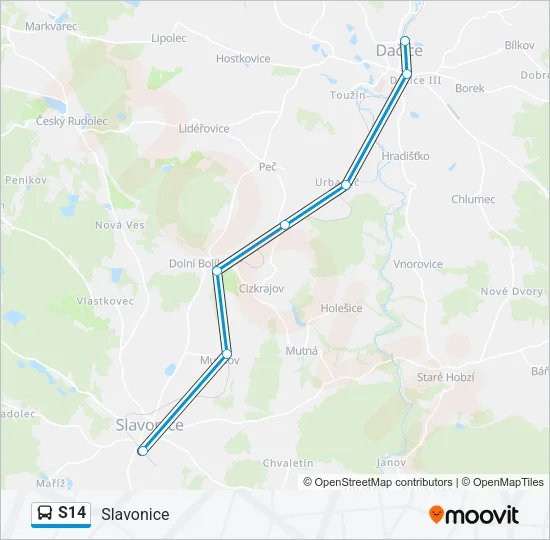 S14 Bus Line Map