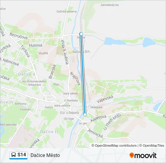 S14 Bus Line Map