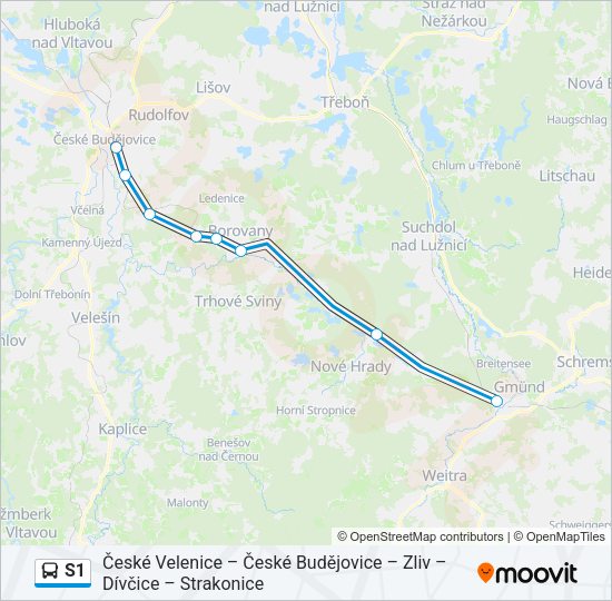 S1 Bus Line Map