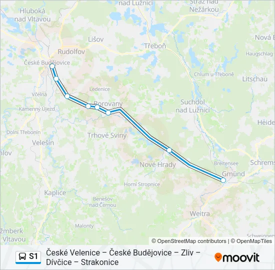 S1 Bus Line Map